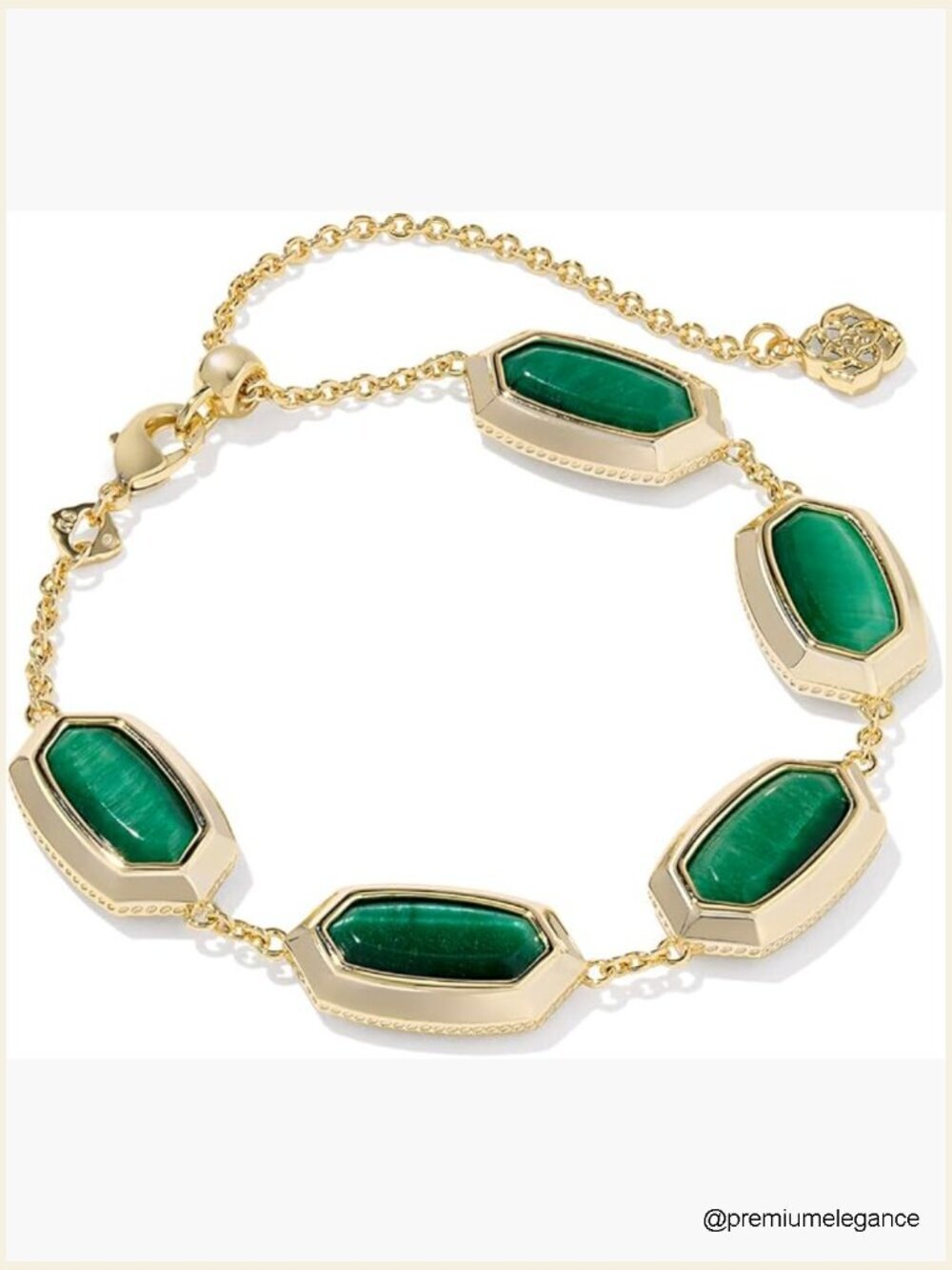 Bezel Set Delicate Chain Bracelet with Sliding Bead Adjuster